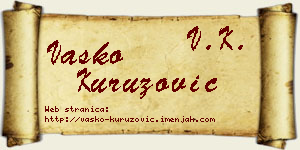 Vasko Kuruzović vizit kartica
